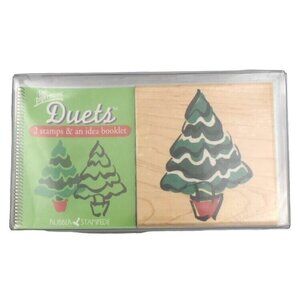 Posh Impressions Christmas Trees Duets Rubber Stamp Kit Rubber Stampede Z916H